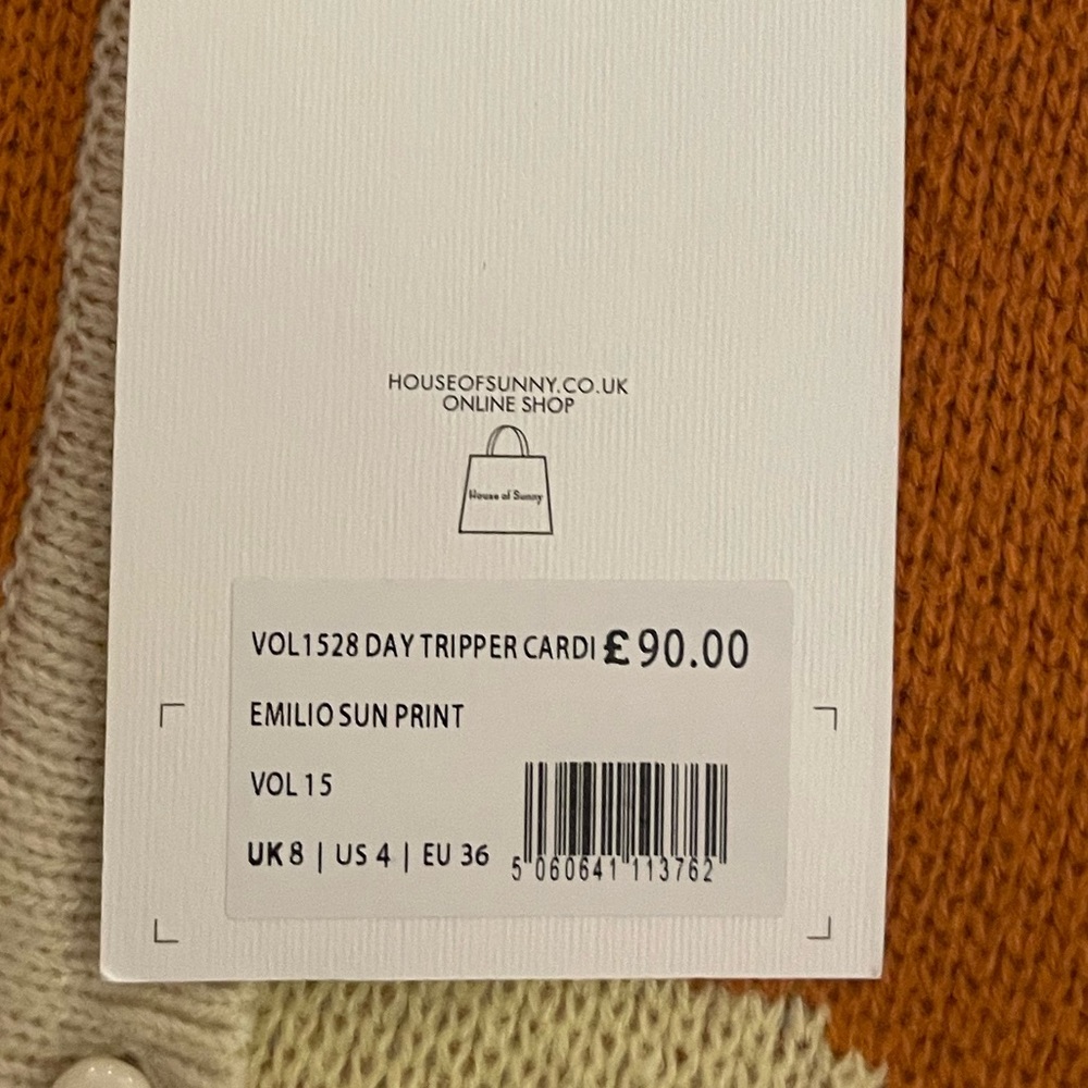 House of Sunny Day Tripper Cardigan brand new with tags US 4 UK 8 EU 36 - Picture 5 of 5